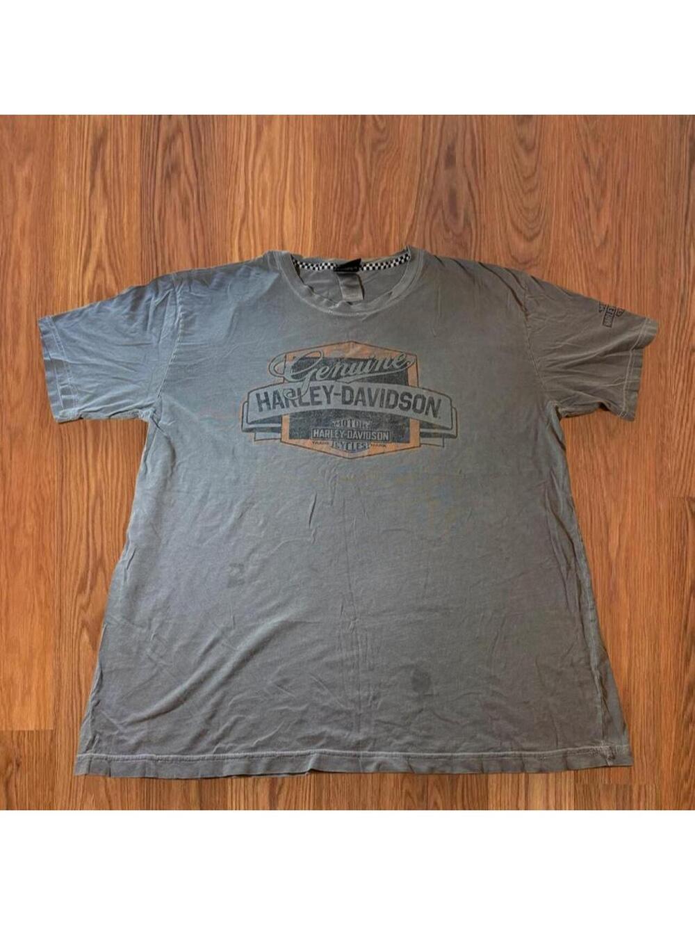 Harley Davidson Cleveland Ohio T-Shirt Mens XL Grey Green Rock N Roll Graphic